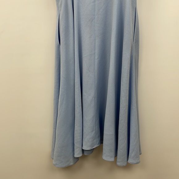 NWOT Gal Meets Glam Yvonne One Shoulder Knee-Length Crepe Cocktail Dress Blue 4 - Picture 8 of 11